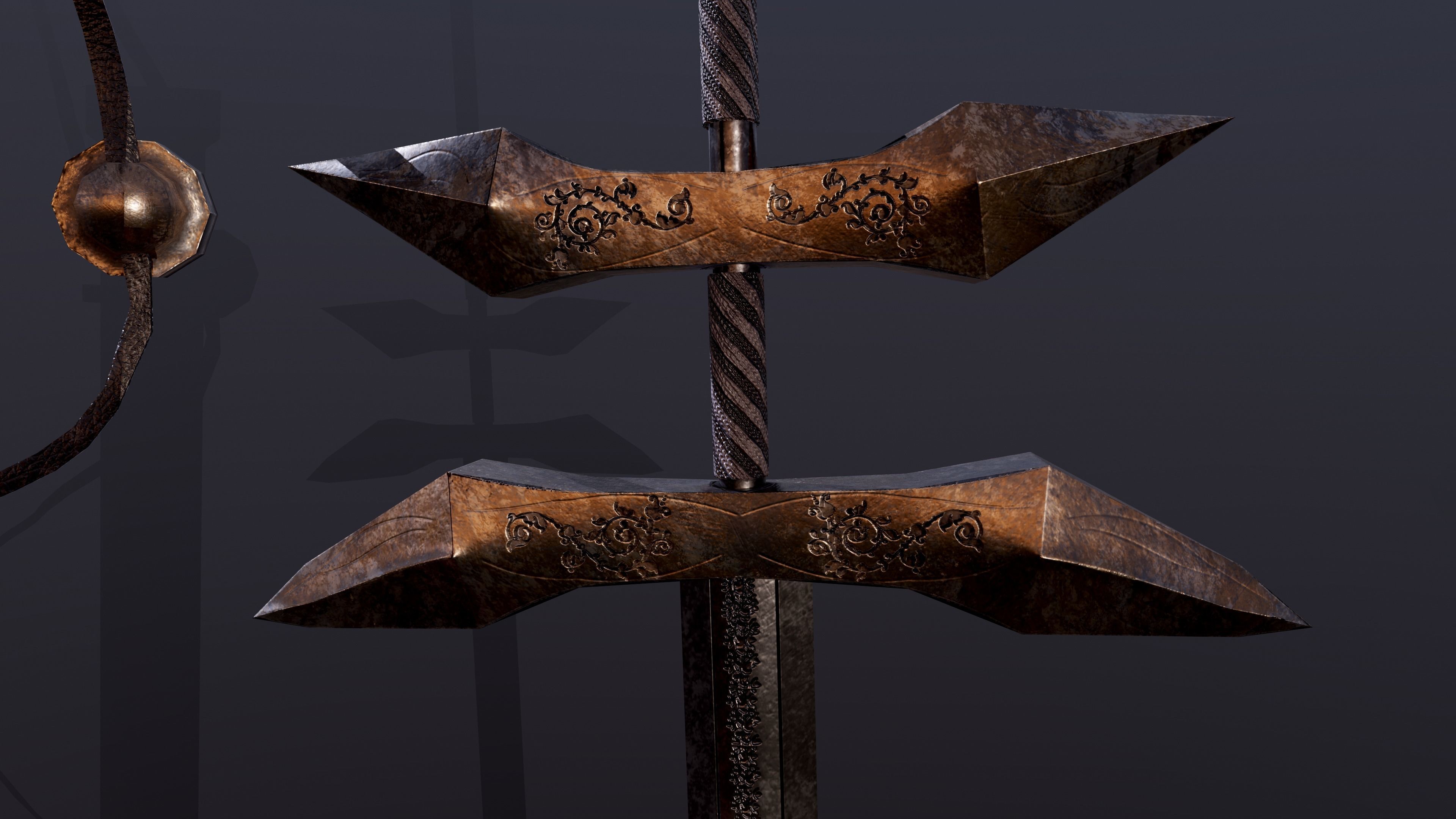 woman knight Low-poly 3D model_15