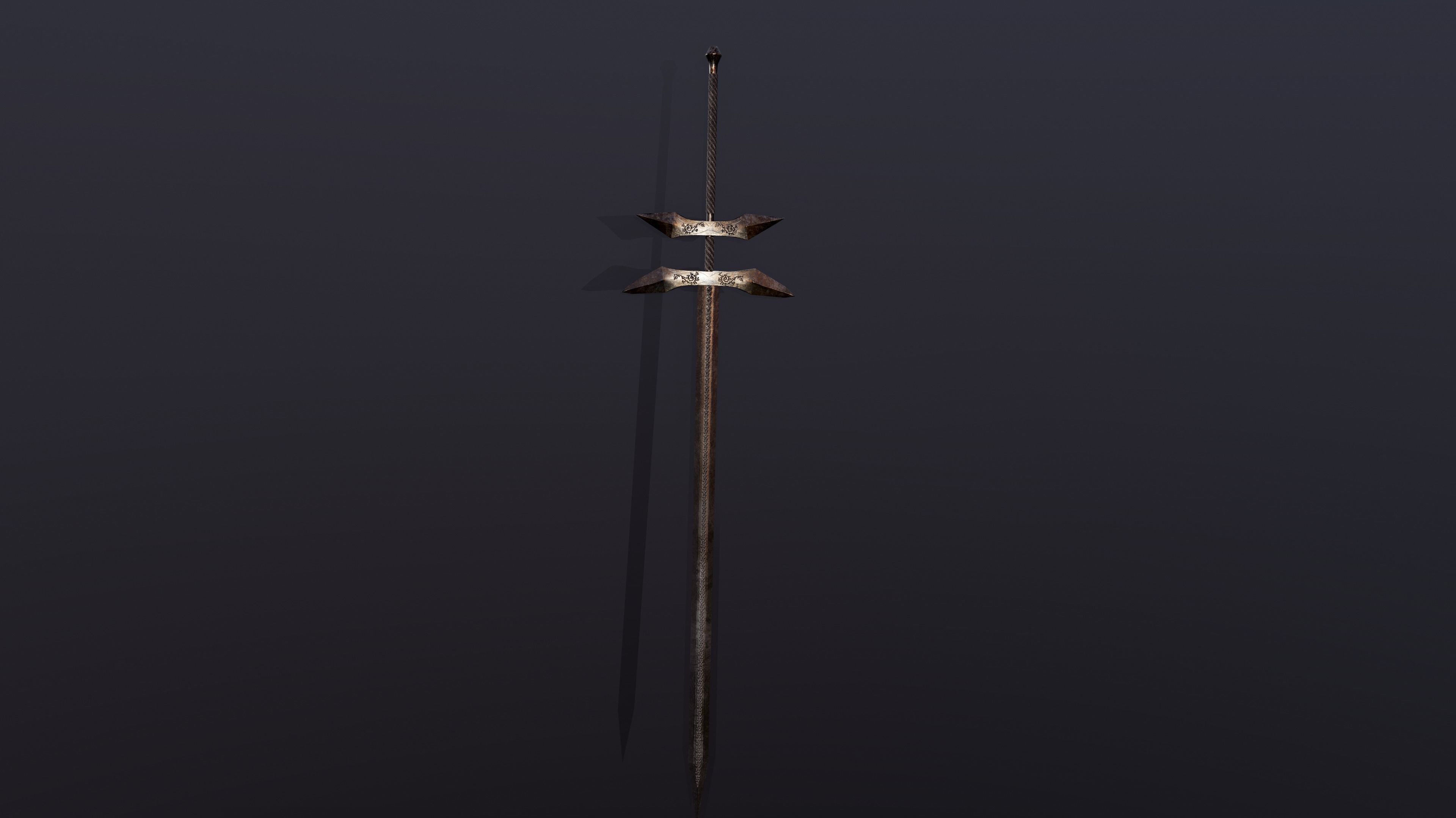 woman knight Low-poly 3D model_11