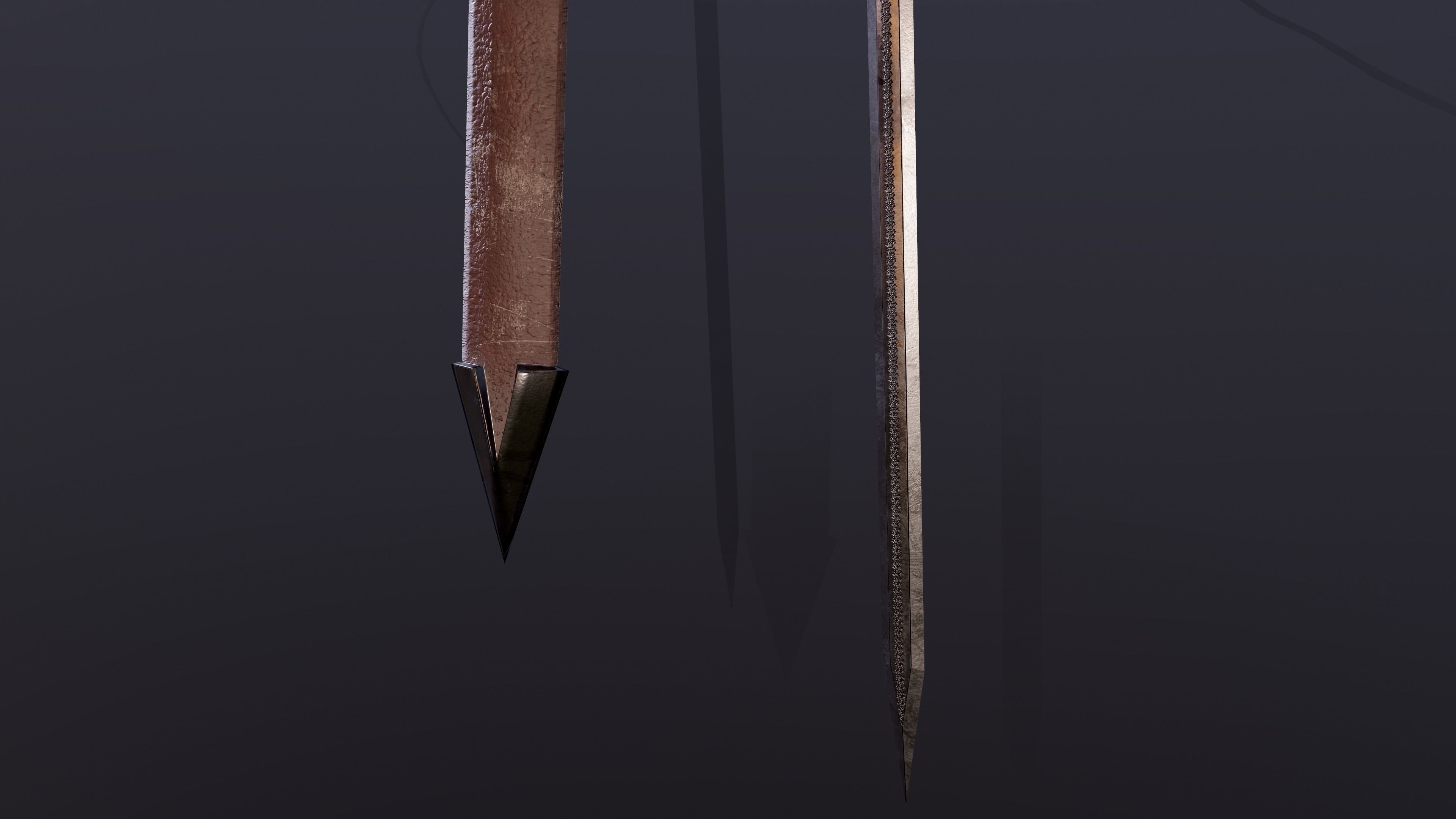 woman knight Low-poly 3D model_14