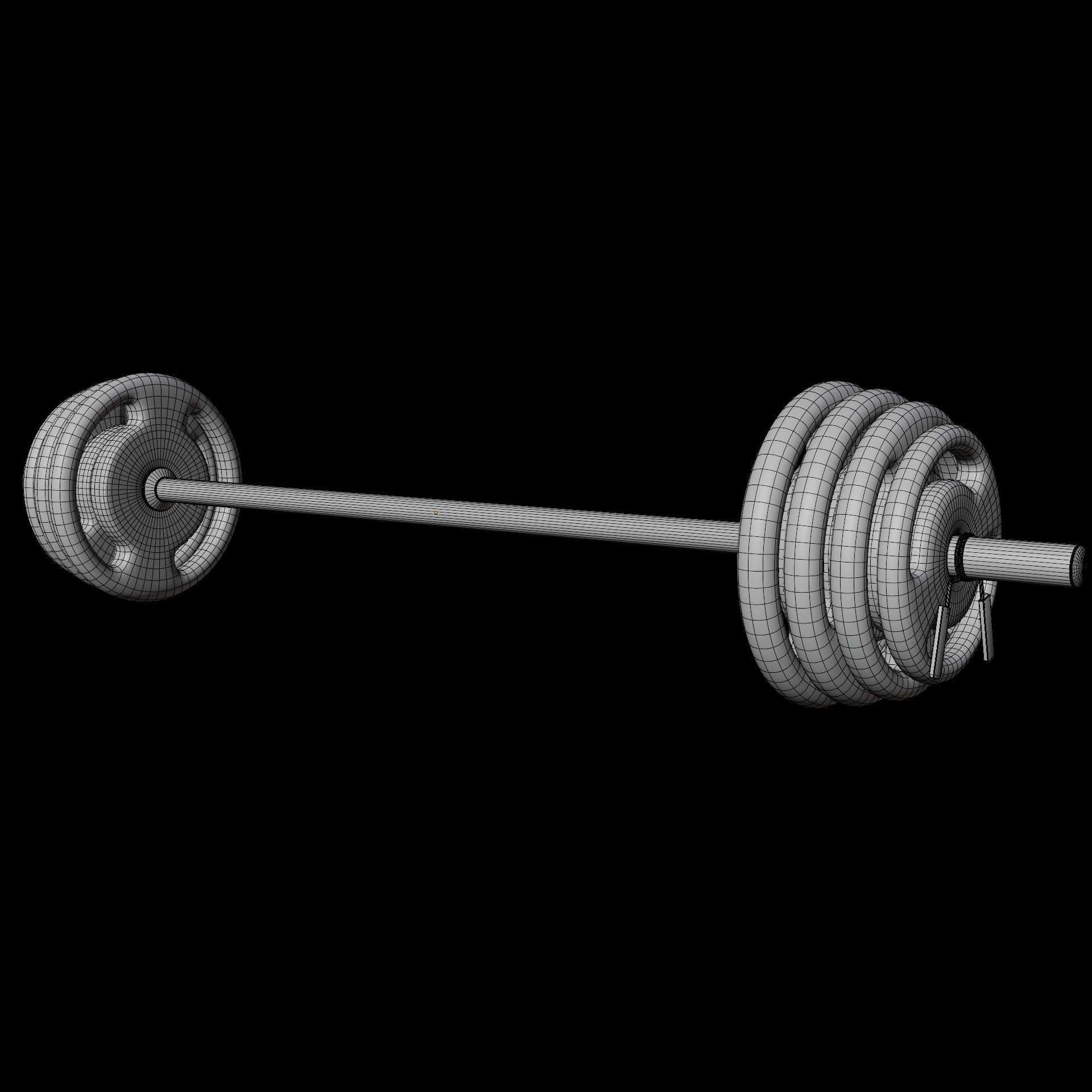 Gym Barbell 002 3D model_7