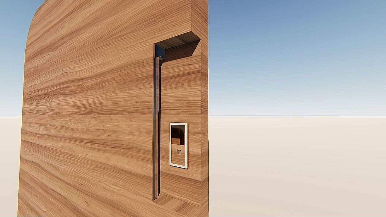 DOOR 3D wooden shelf 3D print model_13