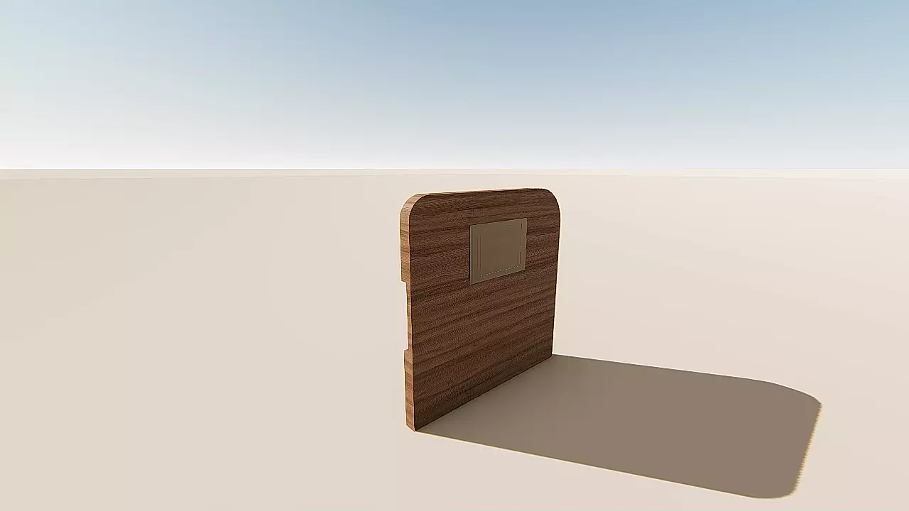 DOOR 3D wooden shelf 3D print model_0