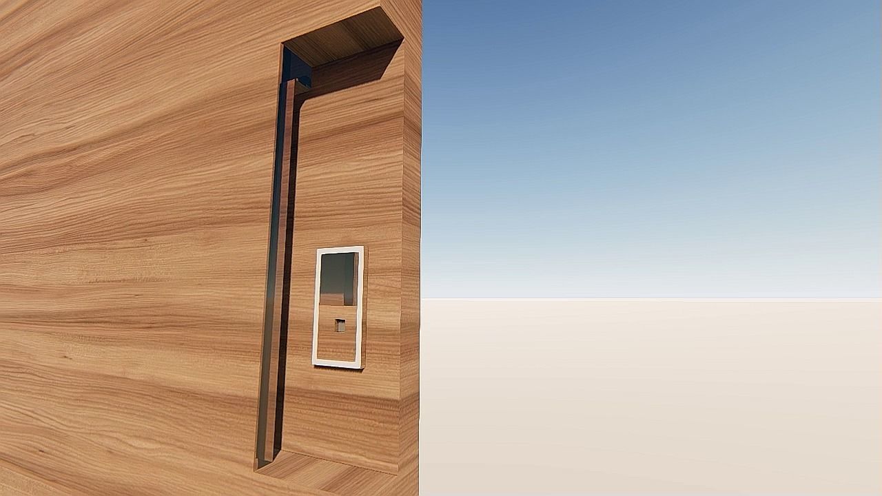DOOR 3D wooden shelf 3D print model_12