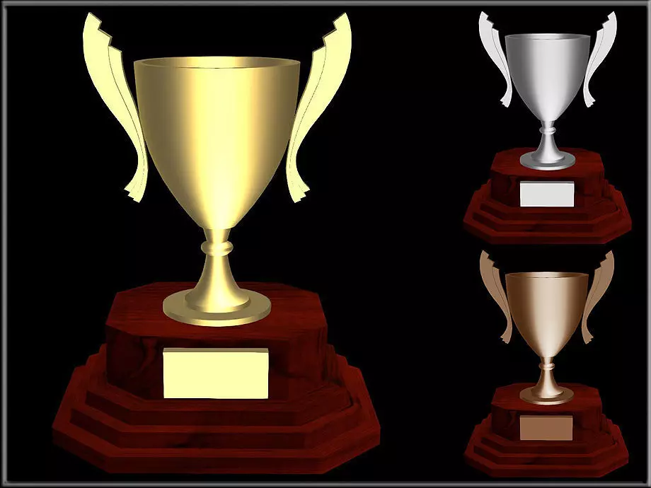 Trophy Cup 02 Low-poly 3D model