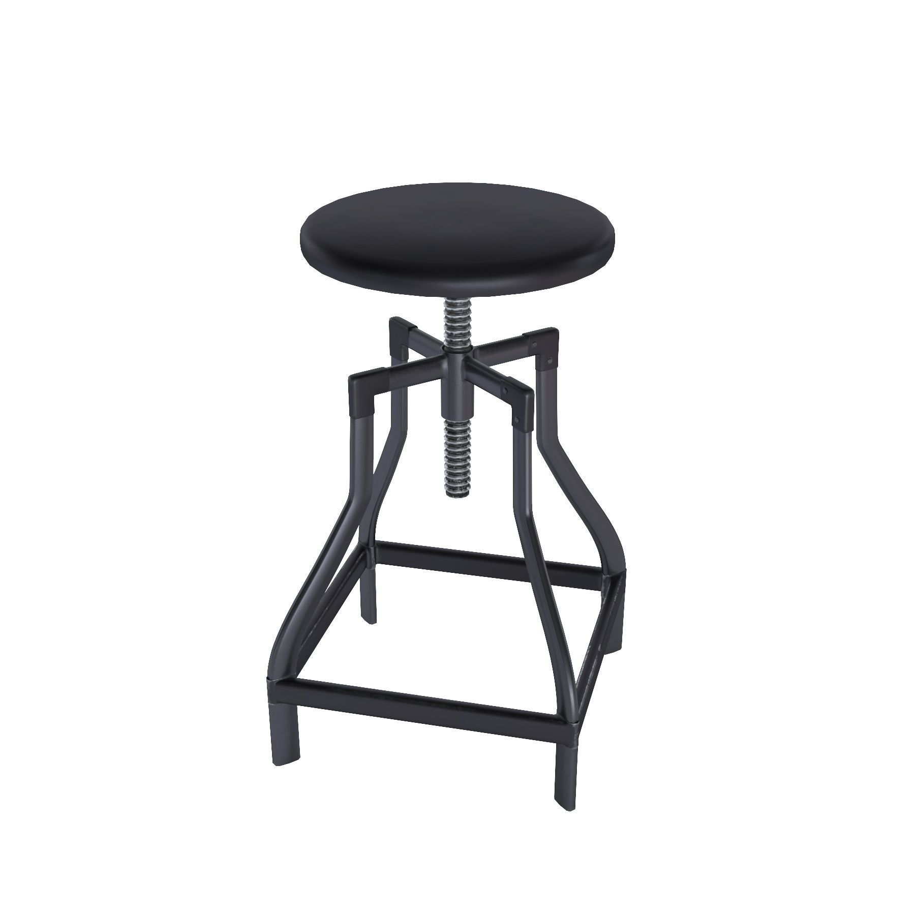 Metal bar stool and counter stool 3D model_6