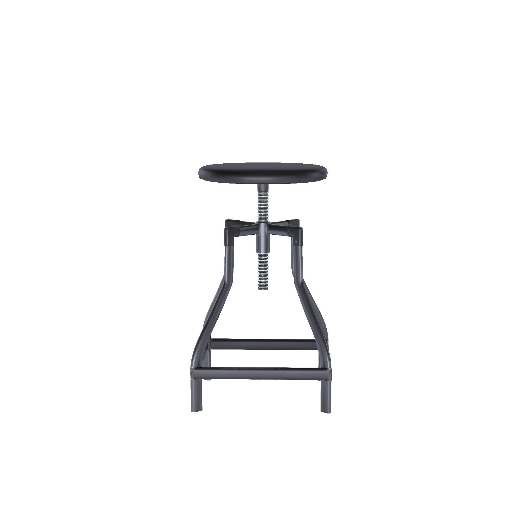 Metal bar stool and counter stool 3D model_4
