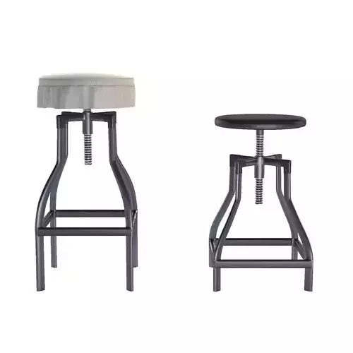 Metal bar stool and counter stool