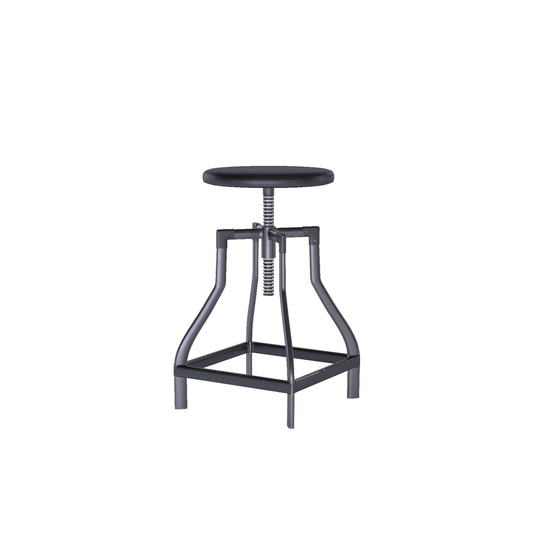 Metal bar stool and counter stool 3D model_5