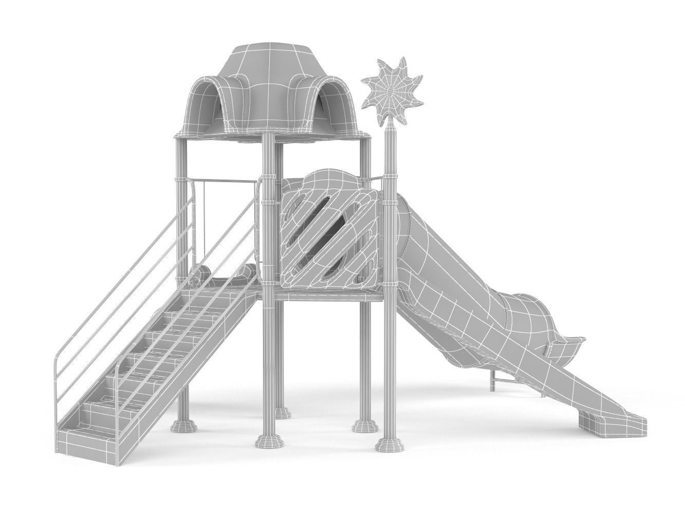 Children Slide Playground 3D model_10