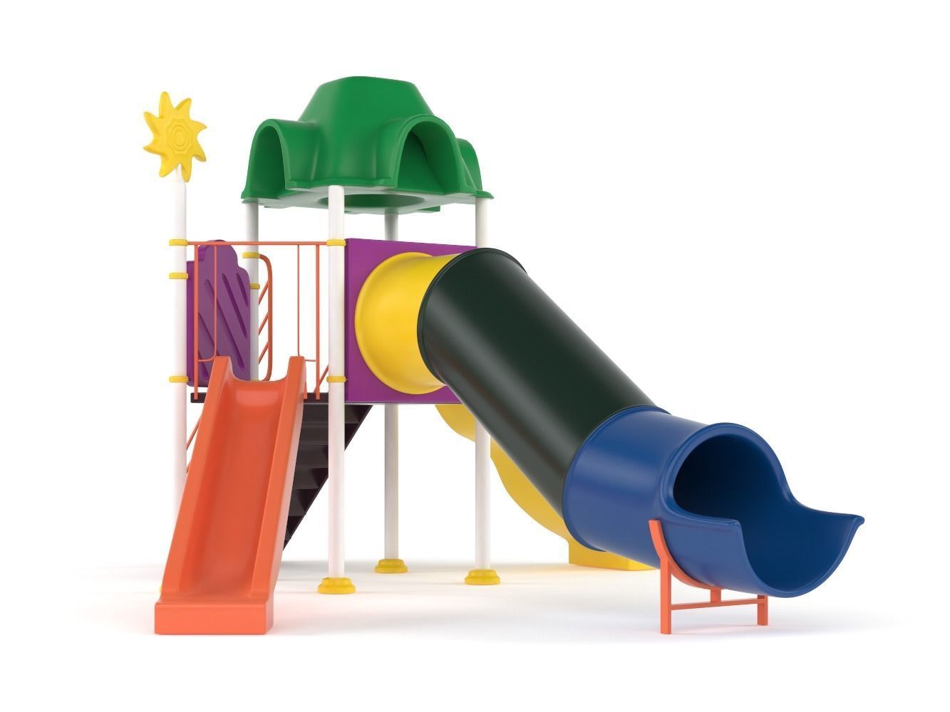Children Slide Playground 3D model_3