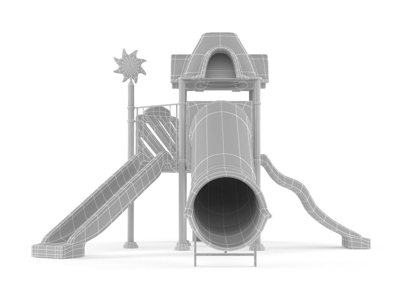 Children Slide Playground 3D model_14