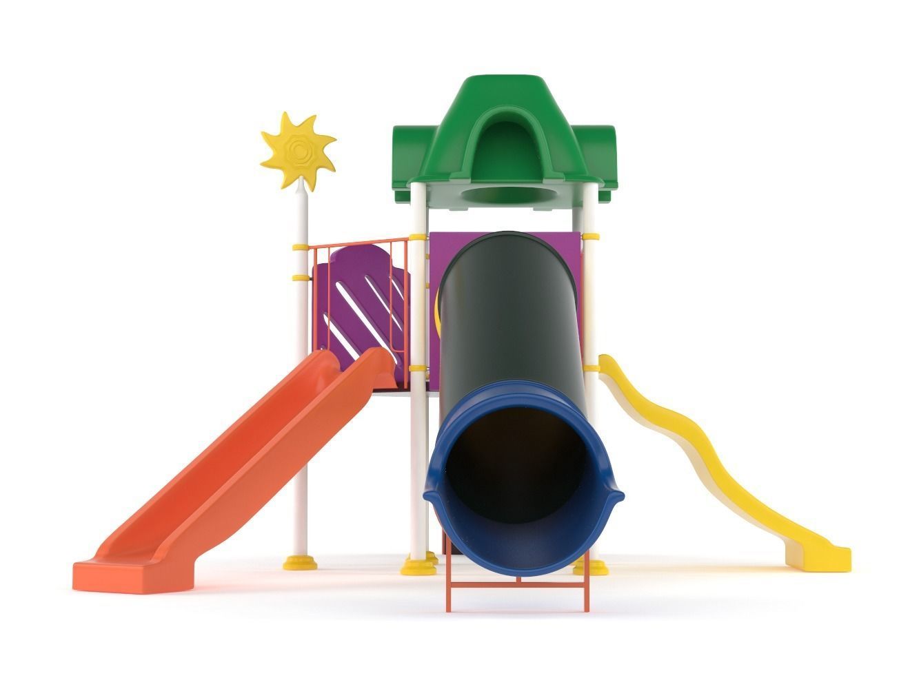 Children Slide Playground 3D model_6