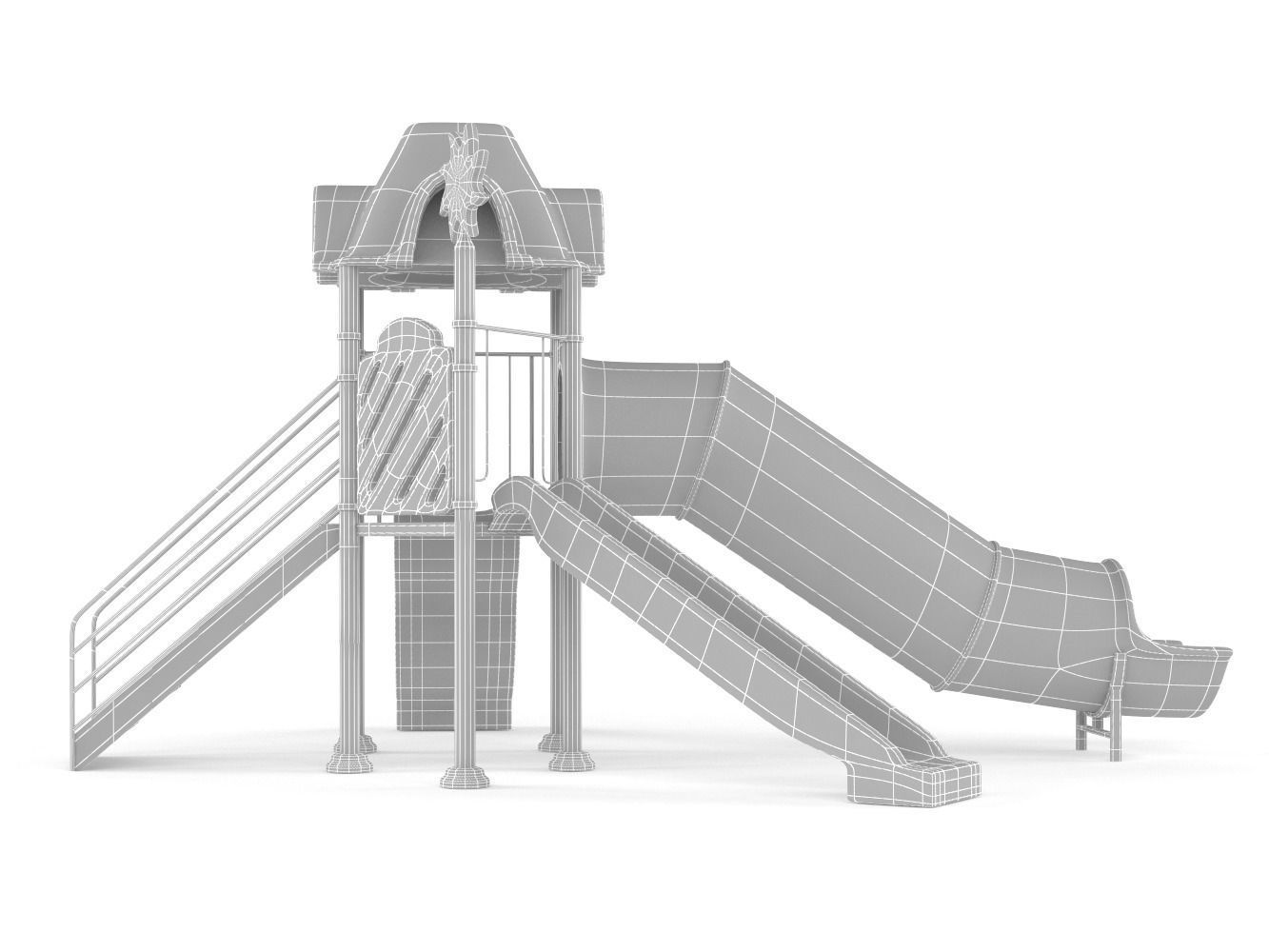 Children Slide Playground 3D model_9