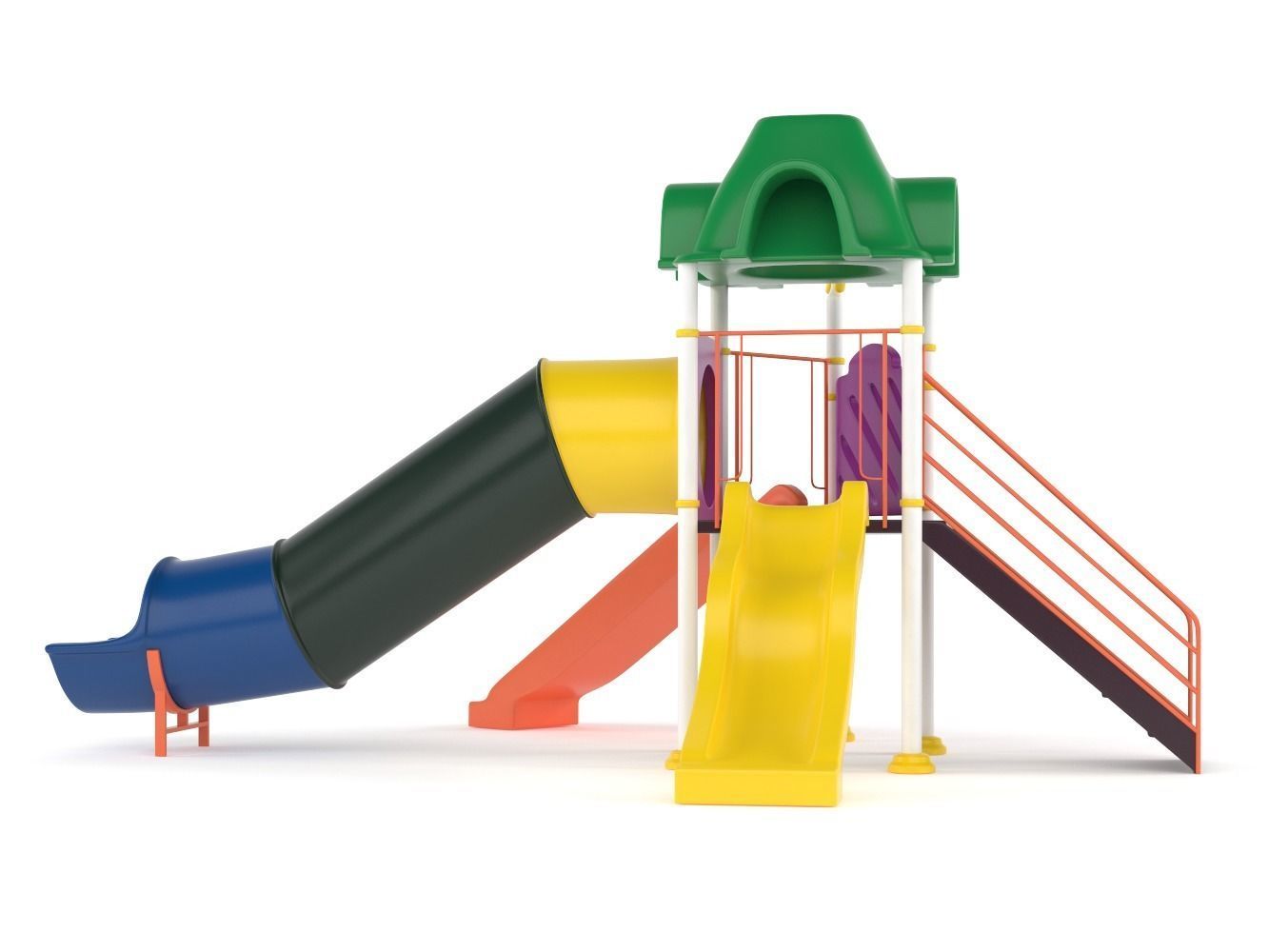 Children Slide Playground 3D model_4