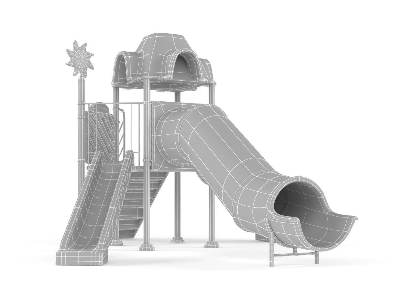 Children Slide Playground 3D model_15