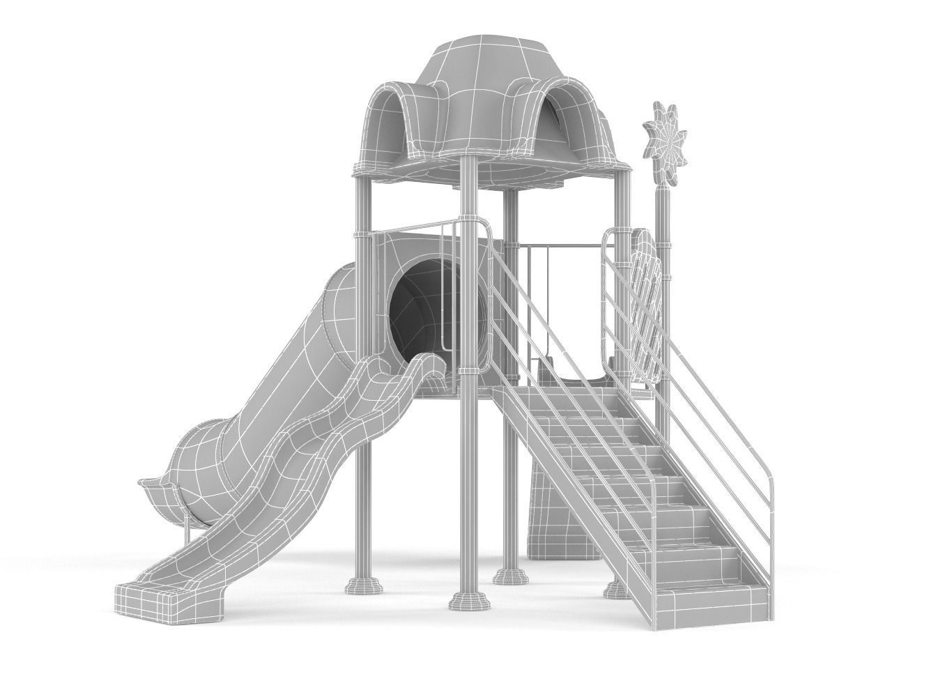 Children Slide Playground 3D model_11
