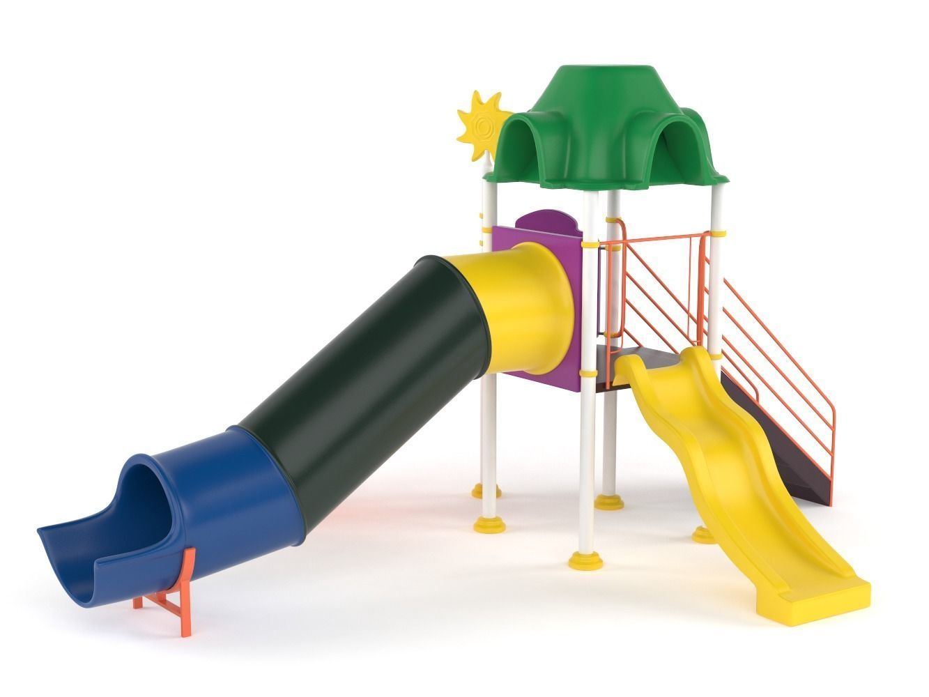 Children Slide Playground 3D model_5