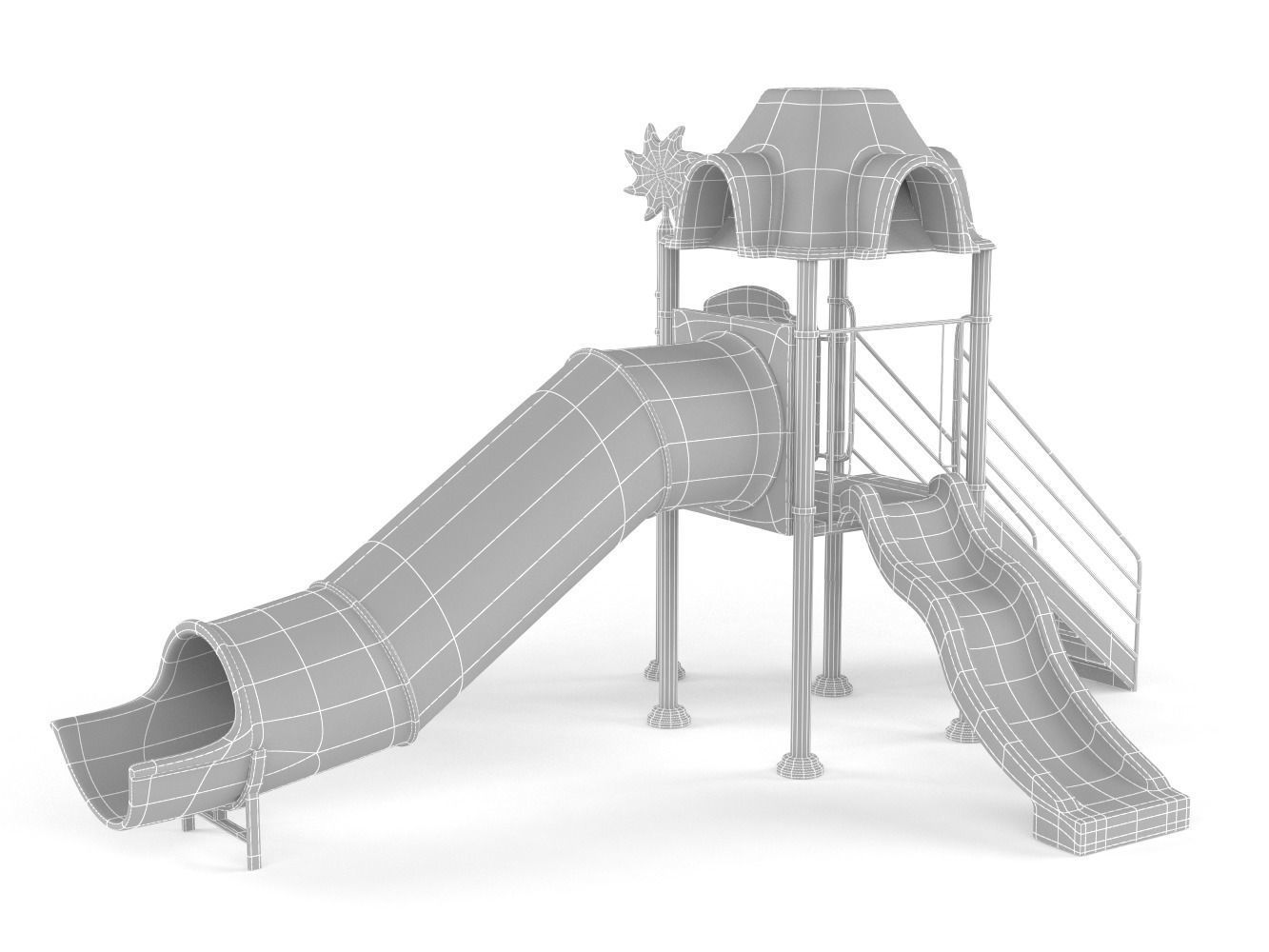 Children Slide Playground 3D model_13