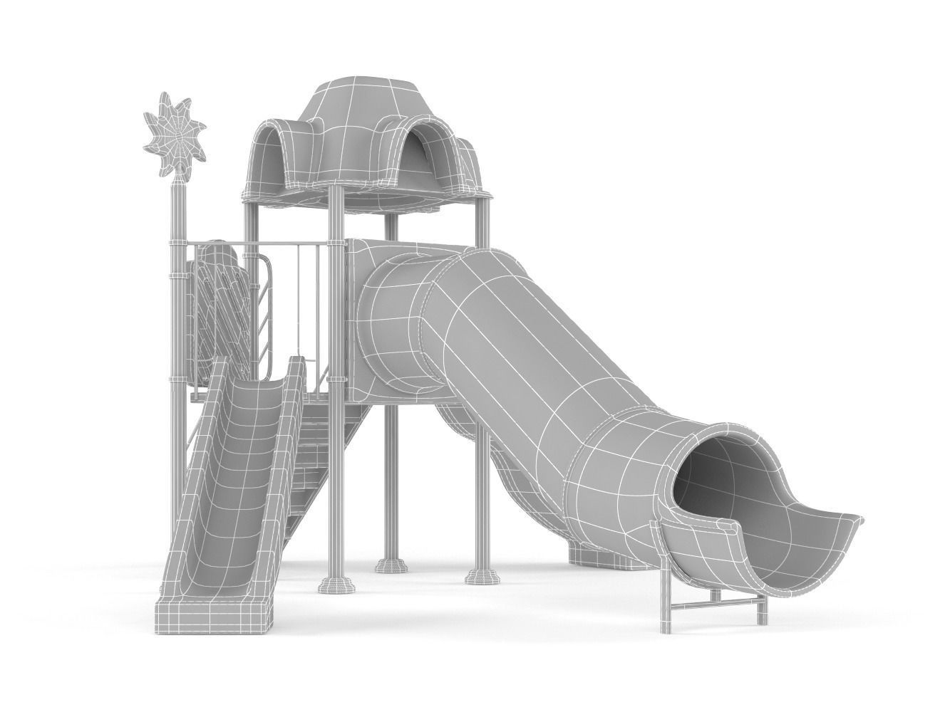 Children Slide Playground 3D model_8