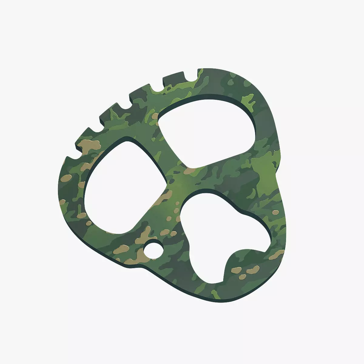Brass knuckles bottle opener 3D print model_0
