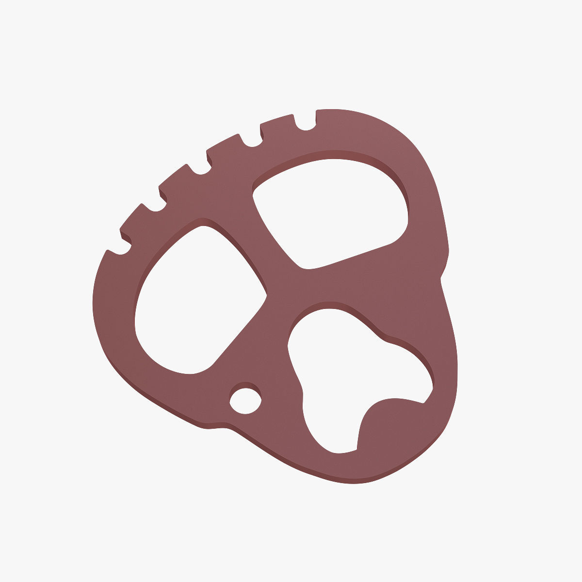 Brass knuckles bottle opener 3D print model_1