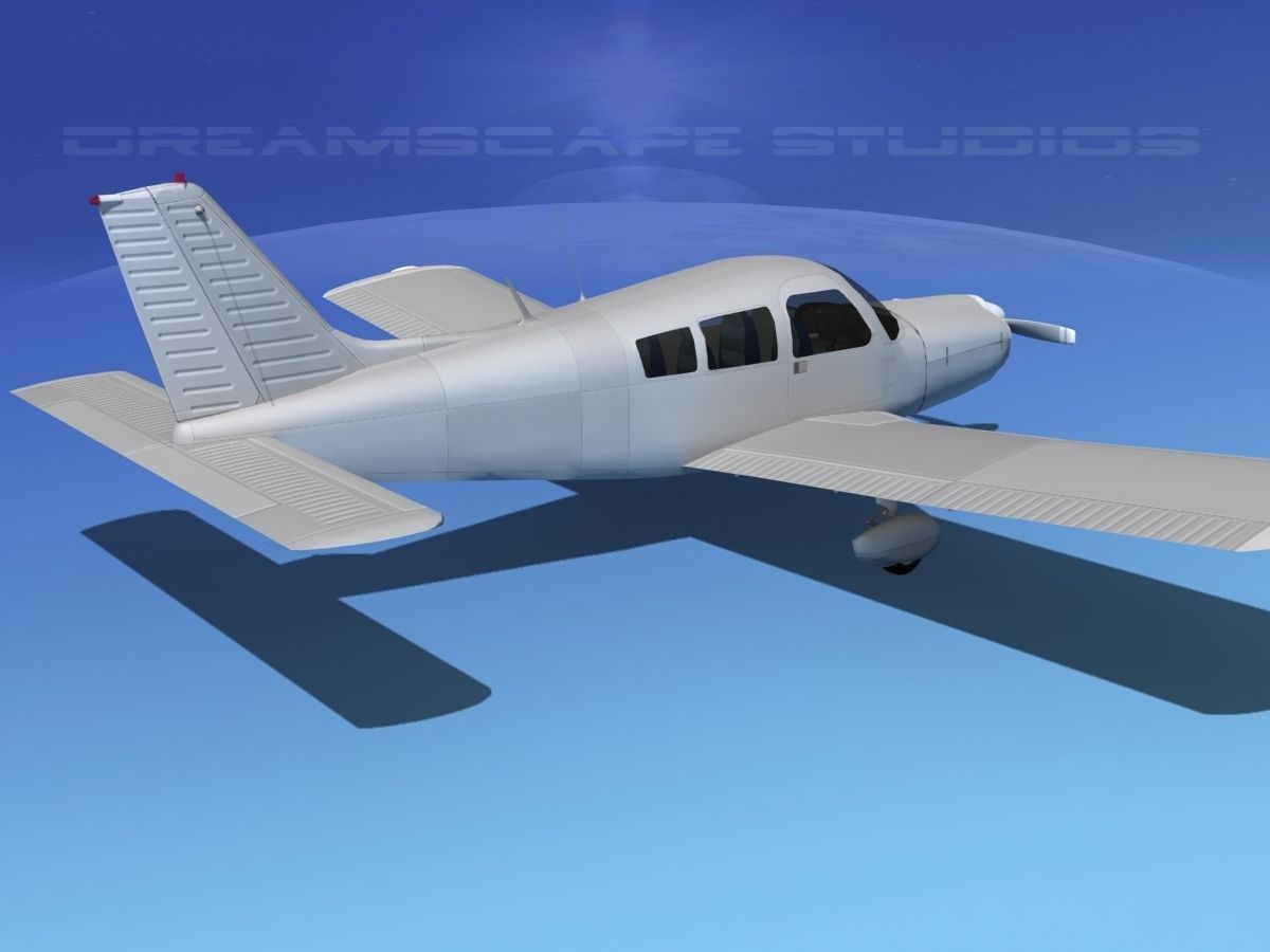 Piper PA-28 Bare Metal 3D model_5
