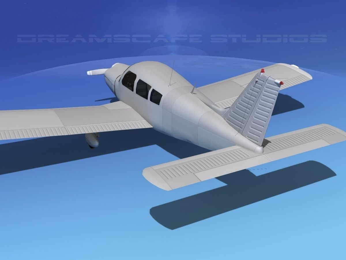 Piper PA-28 Bare Metal 3D model_7