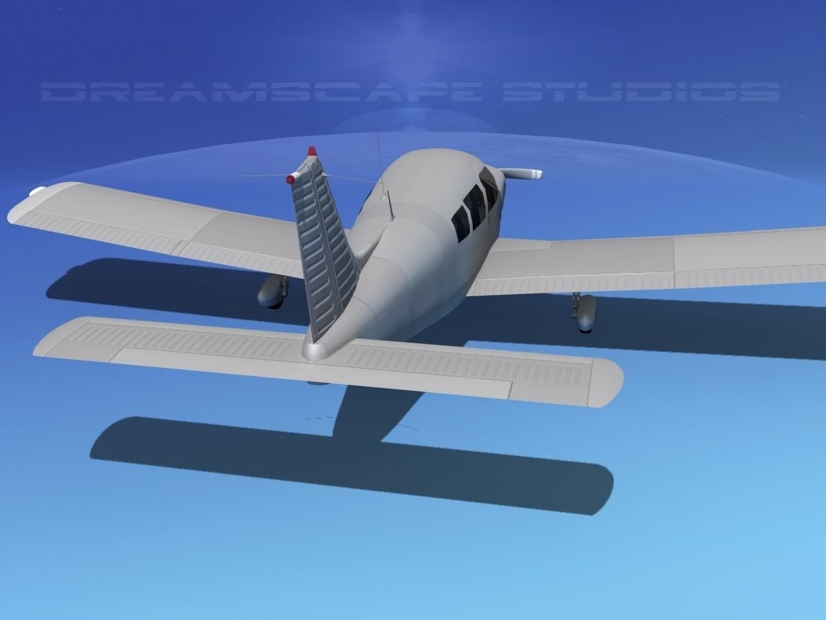 Piper PA-28 Bare Metal 3D model_6