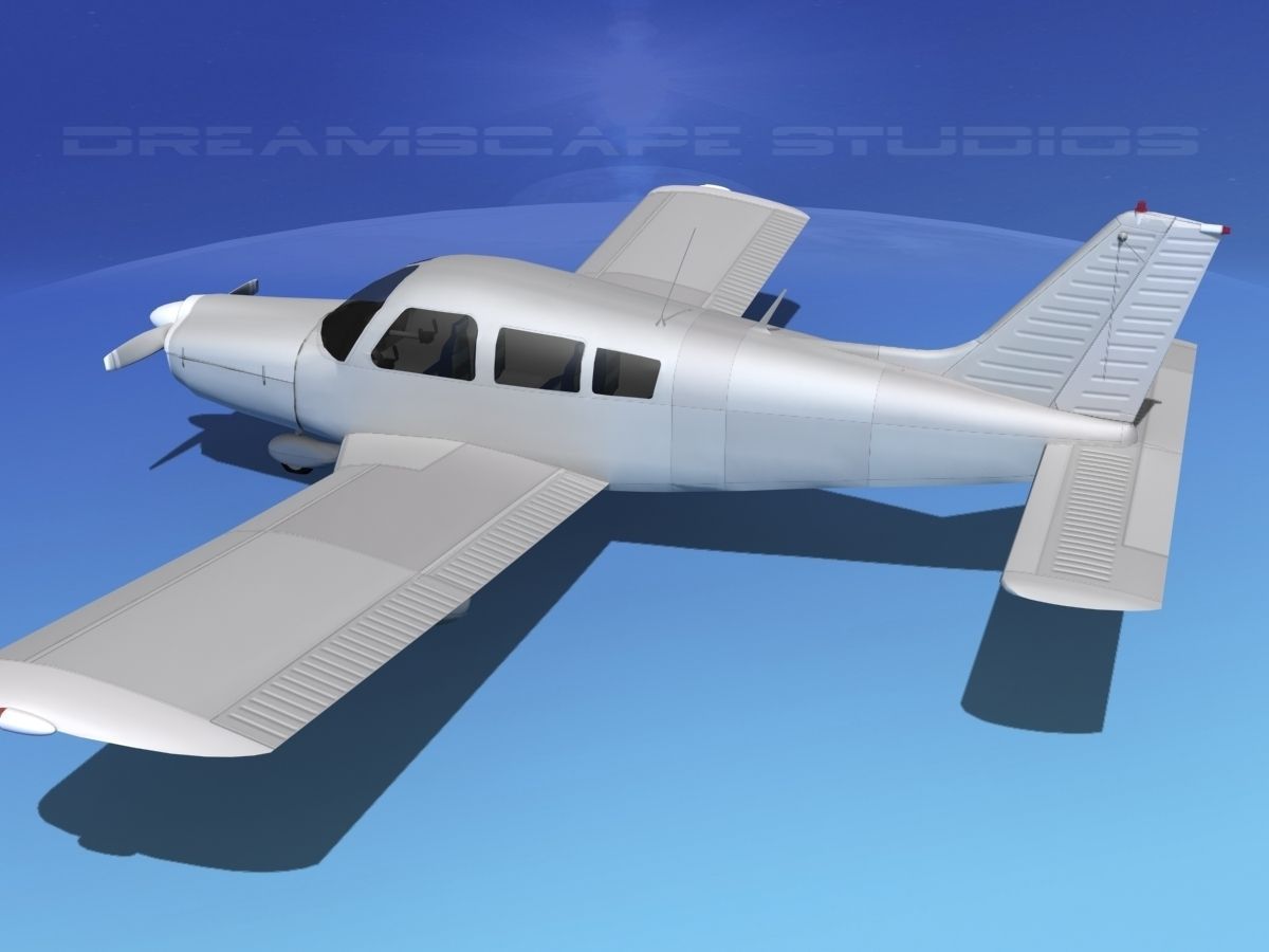 Piper PA-28 Bare Metal 3D model_8