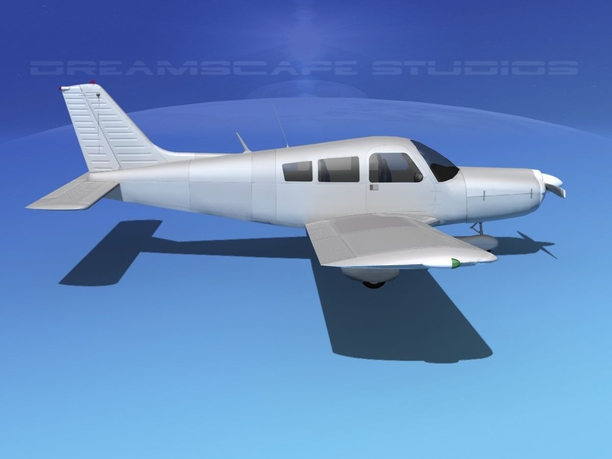 Piper PA-28 Bare Metal 3D model_4