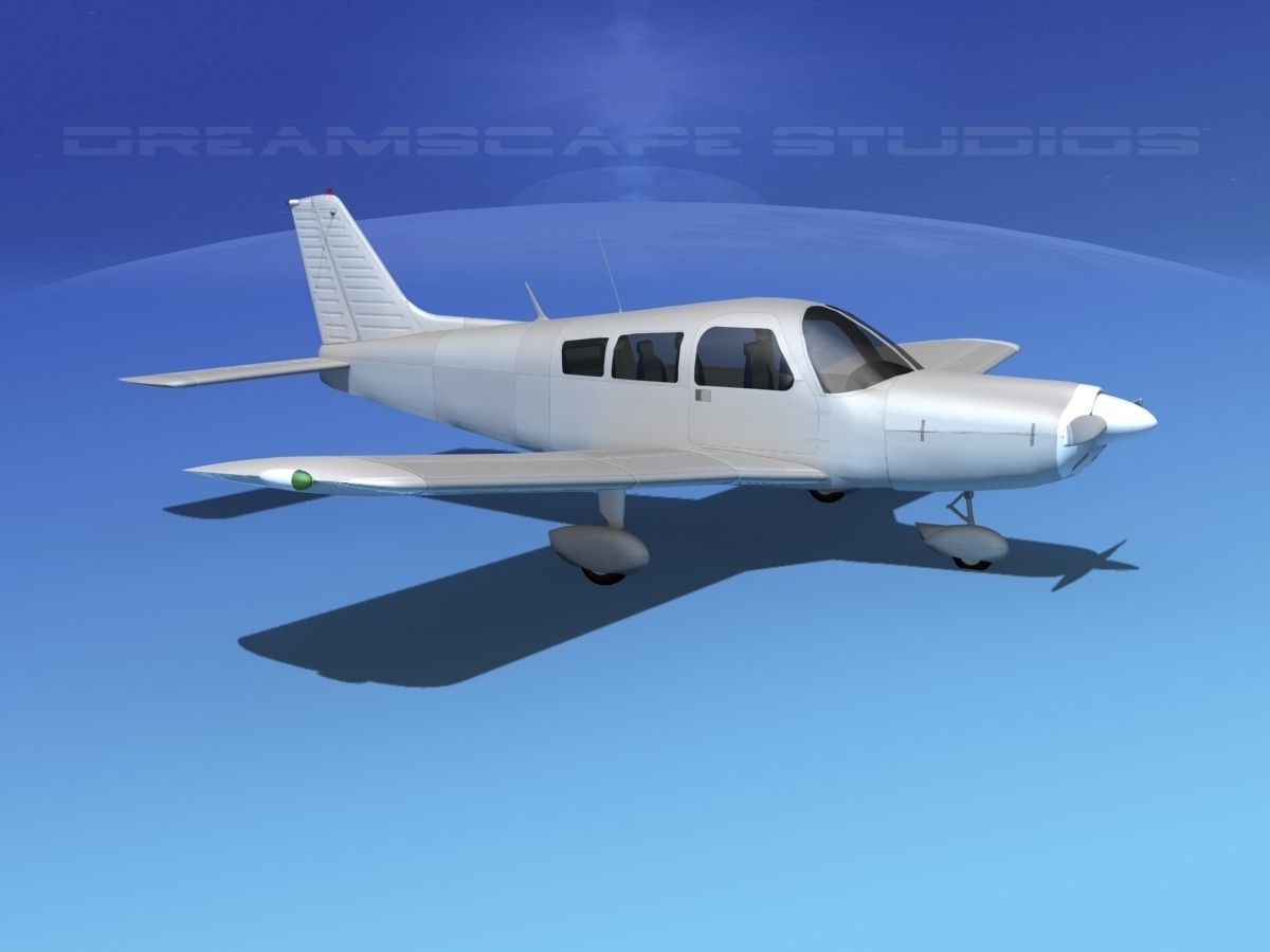 Piper PA-28 Bare Metal 3D model_3