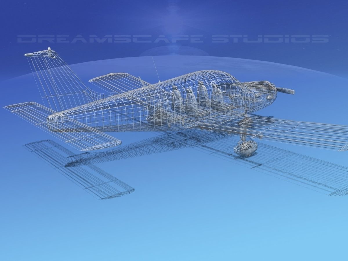 Piper PA-28 Bare Metal 3D model_12