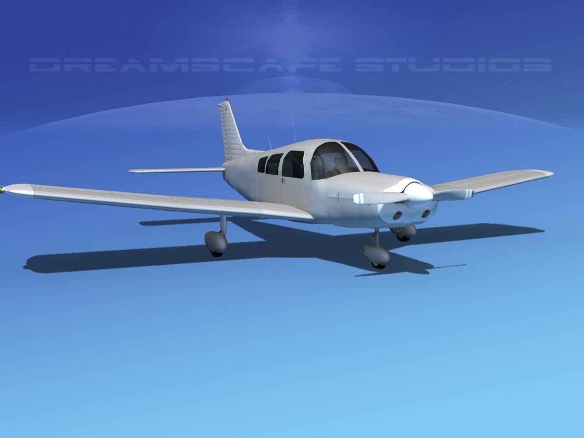 Piper PA-28 Bare Metal 3D model_2