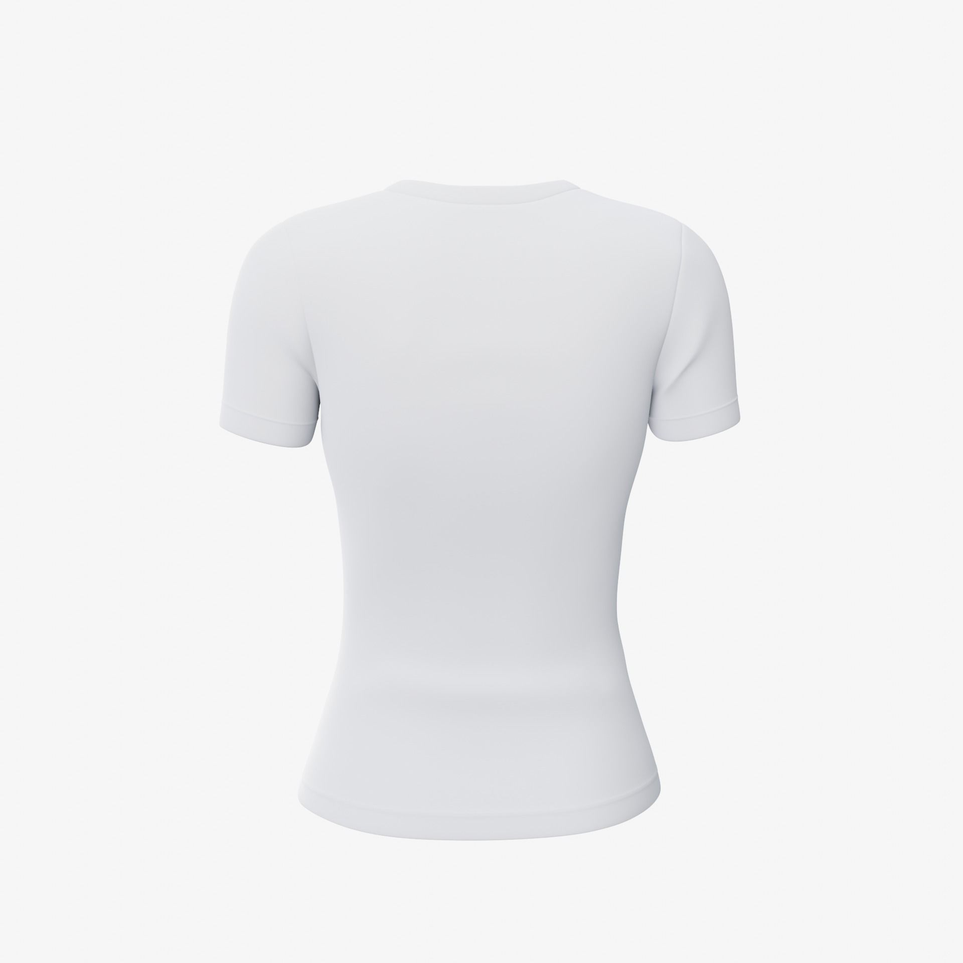 female T-shirt Low-poly 3D model_19