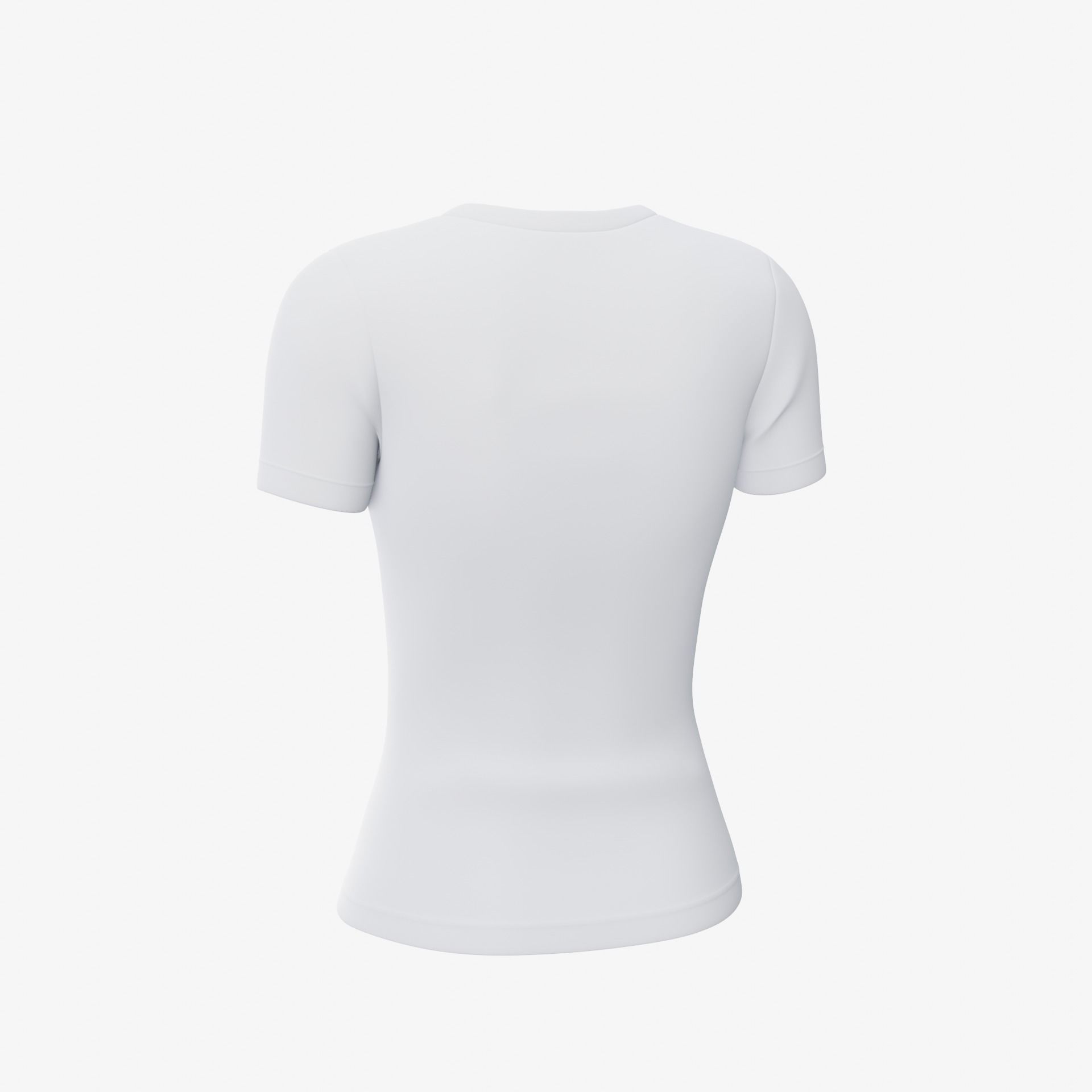 female T-shirt Low-poly 3D model_20