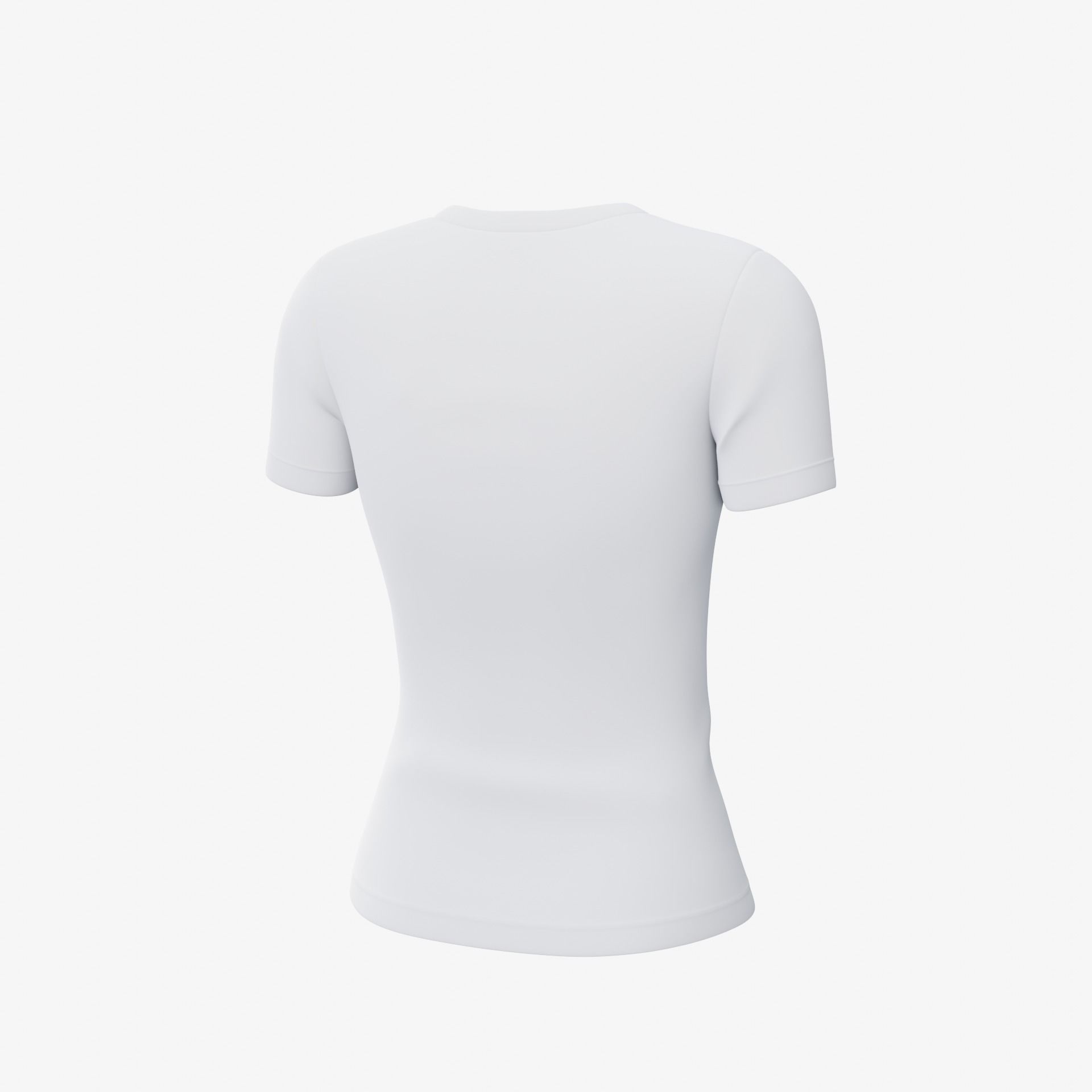 female T-shirt Low-poly 3D model_17