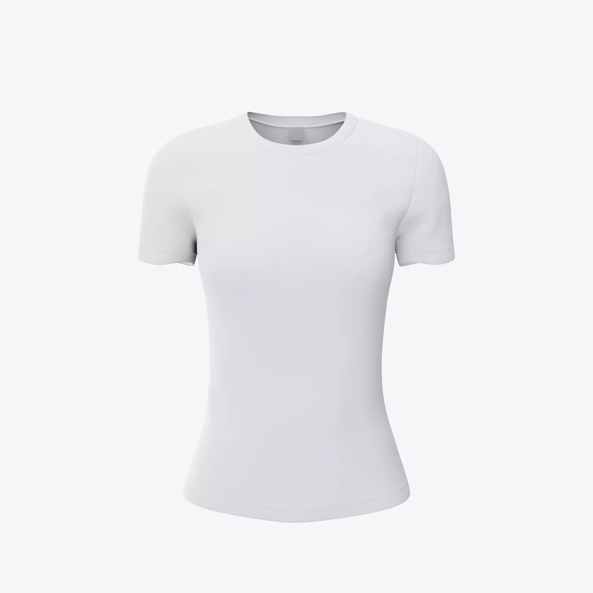 female T-shirt Low-poly 3D model_0