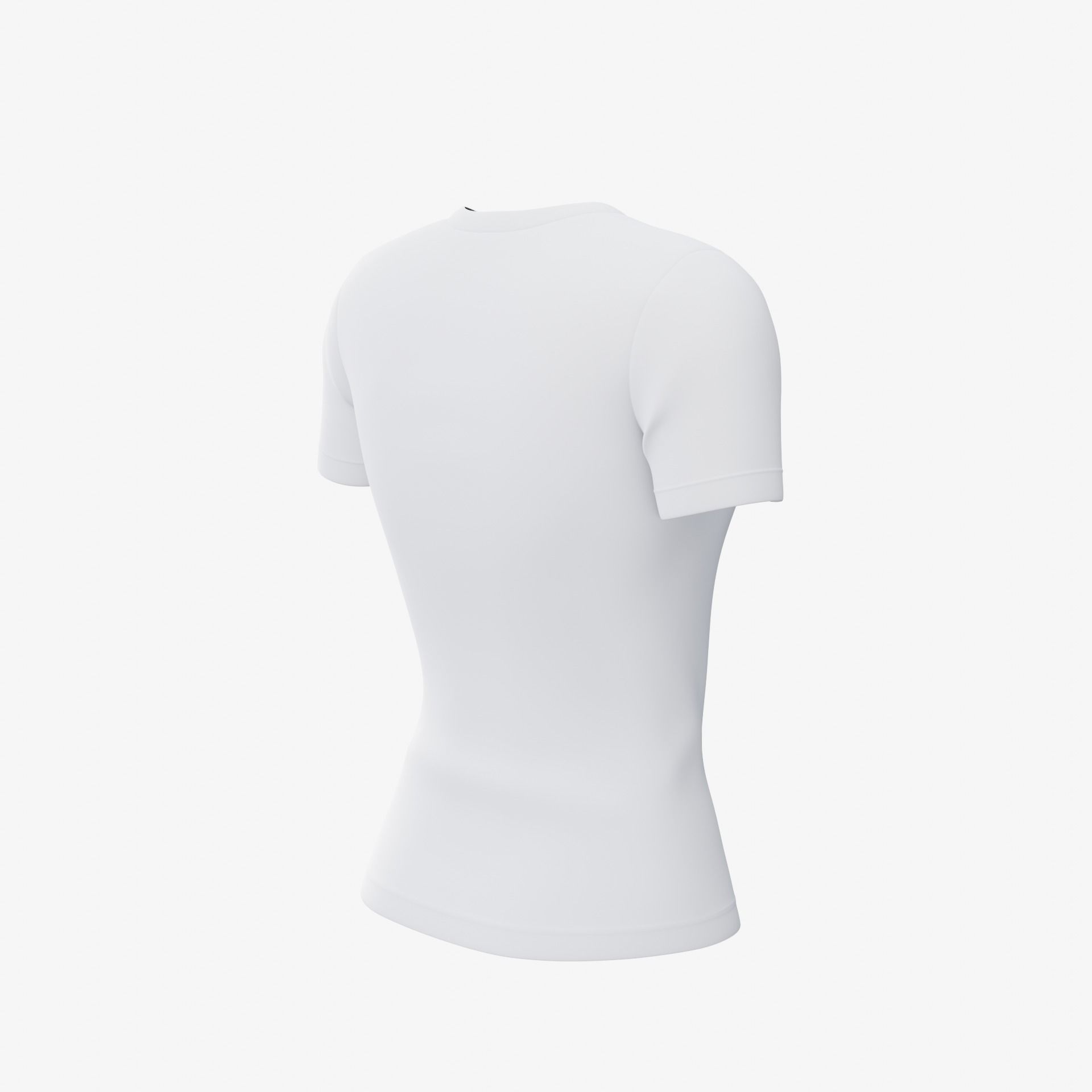 female T-shirt Low-poly 3D model_16