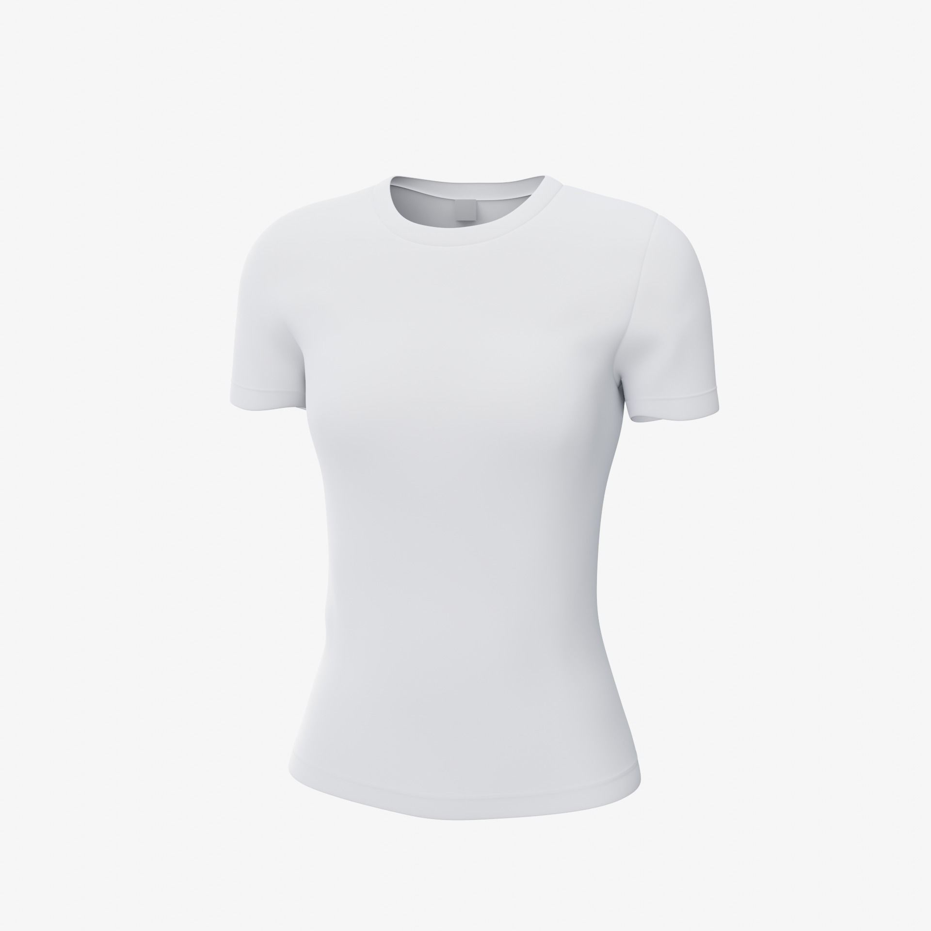 female T-shirt Low-poly 3D model_27