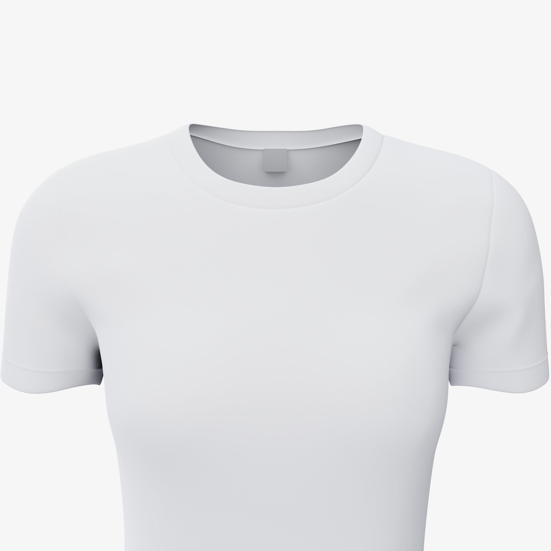 female T-shirt Low-poly 3D model_1