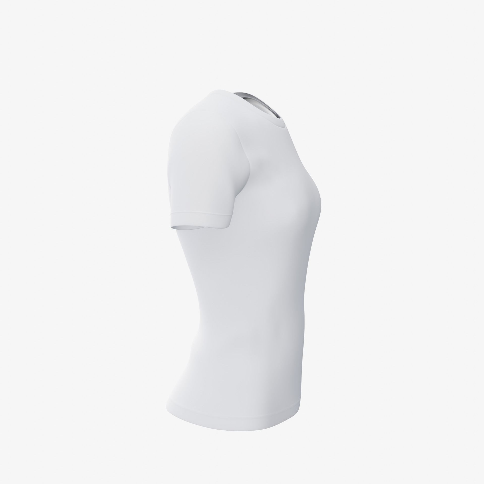 female T-shirt Low-poly 3D model_11