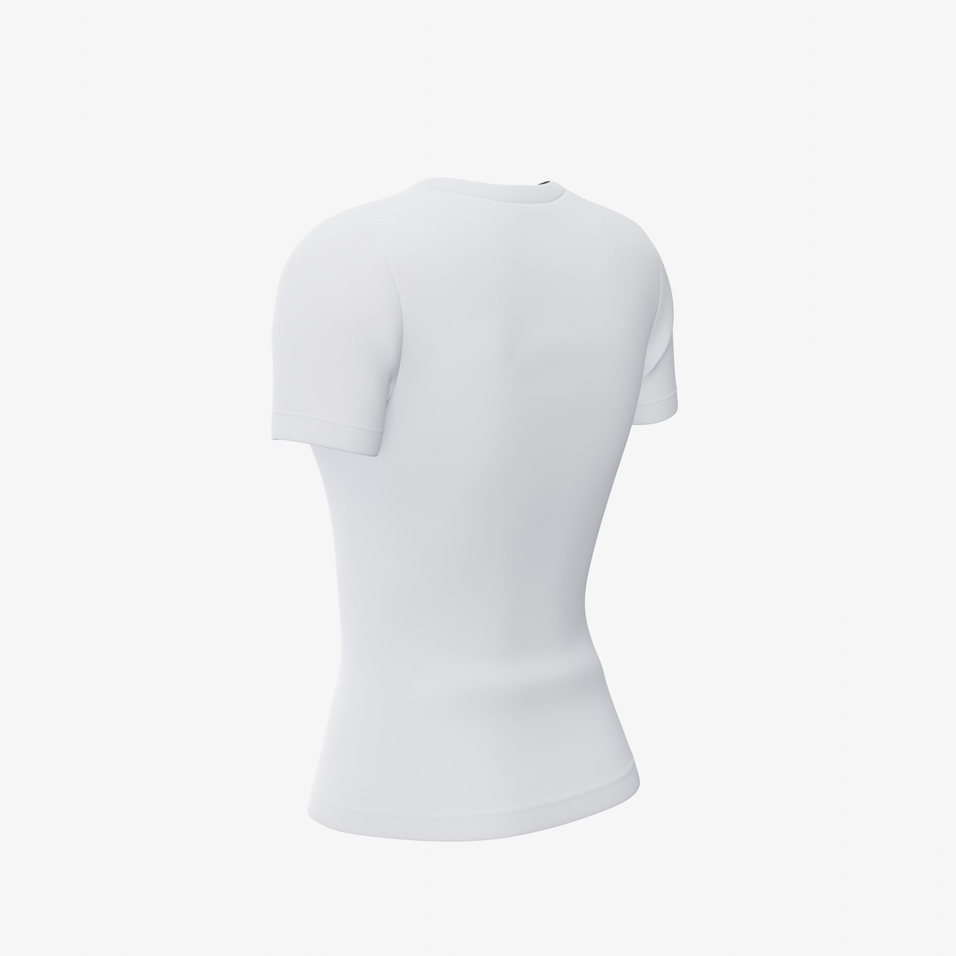 female T-shirt Low-poly 3D model_21