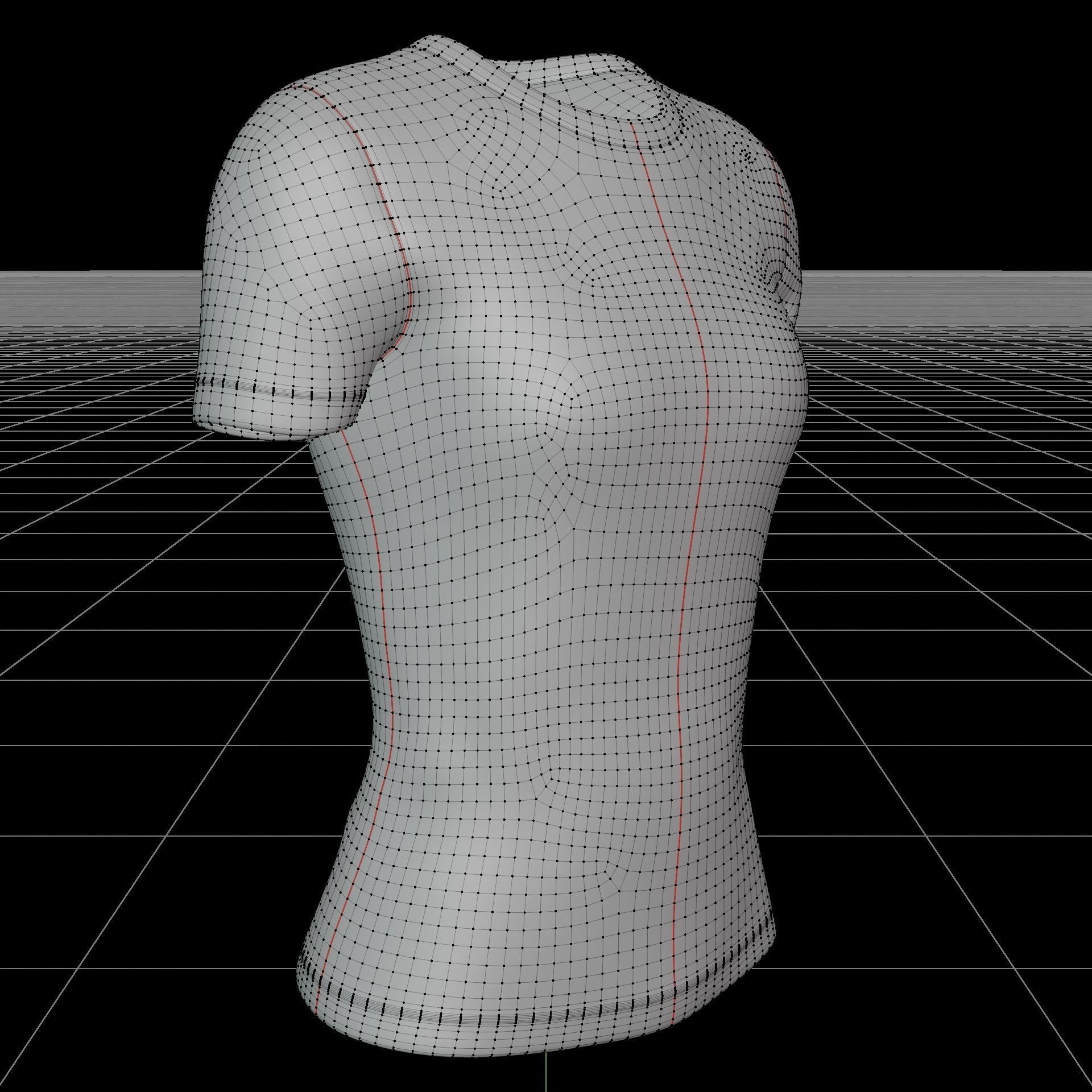 female T-shirt Low-poly 3D model_6