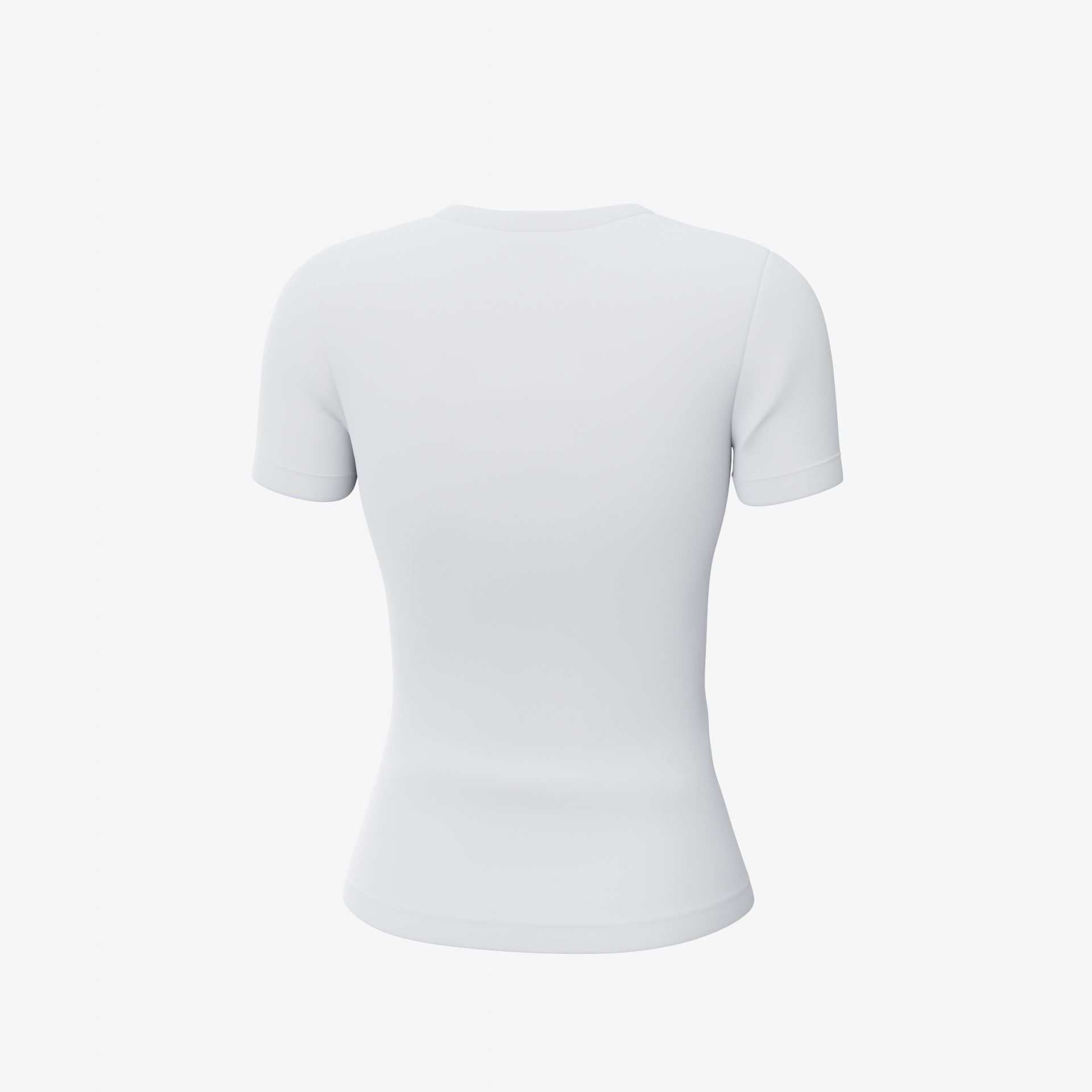 female T-shirt Low-poly 3D model_18