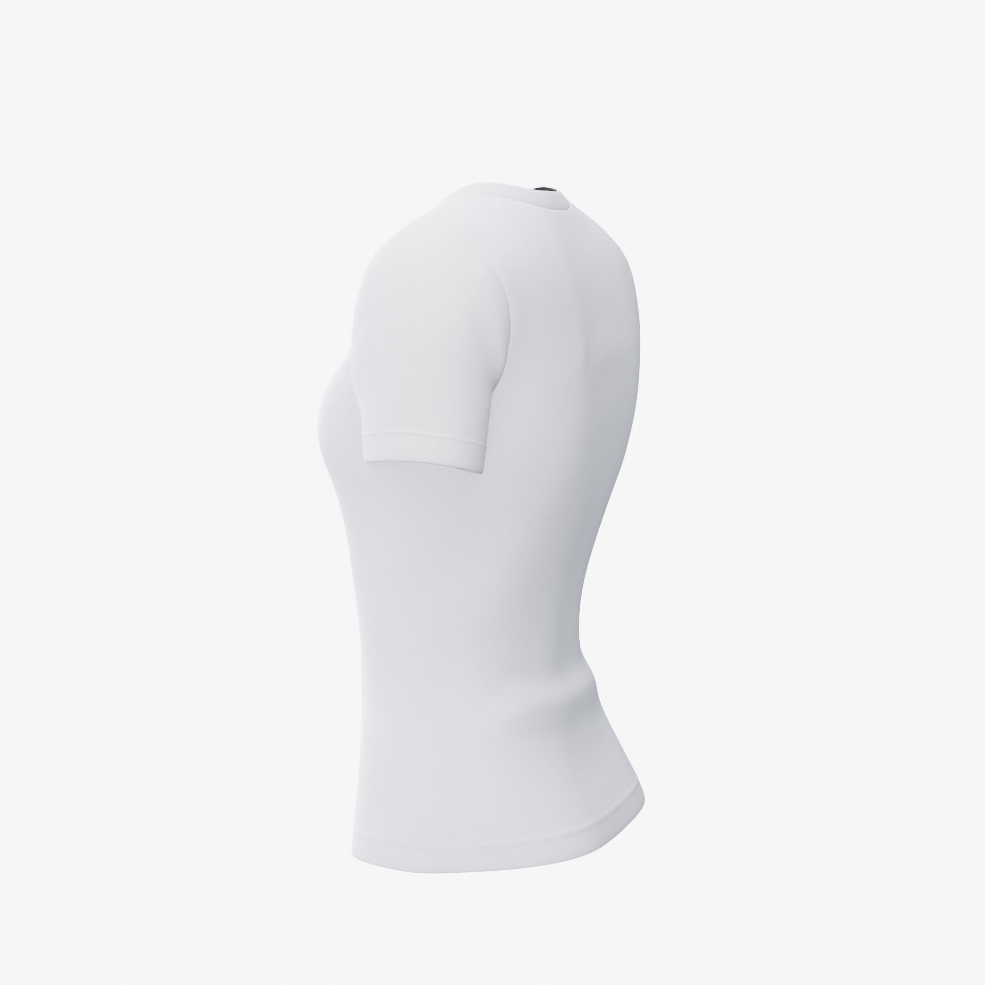female T-shirt Low-poly 3D model_22