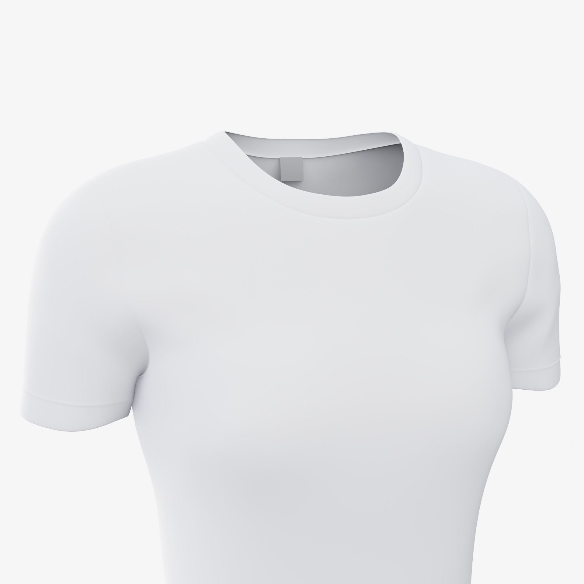 female T-shirt Low-poly 3D model_2