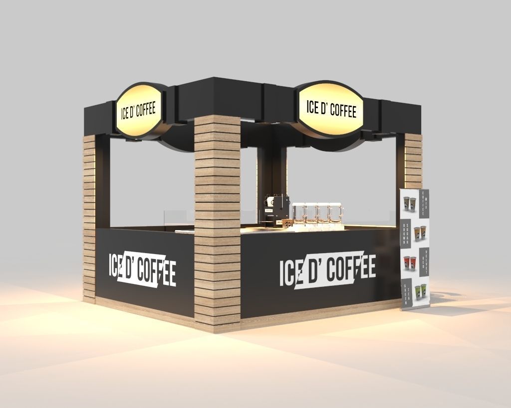 Coffee Booth 3D model_3