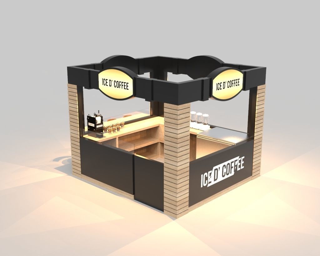 Coffee Booth 3D model_4