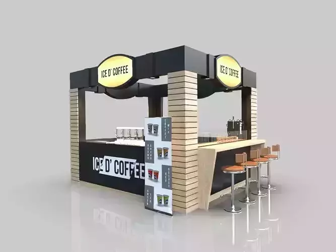 Coffee Booth 3D model