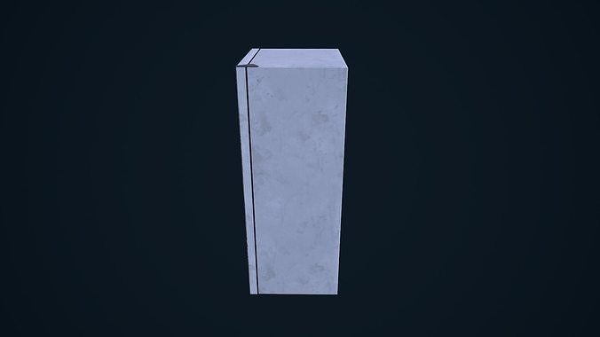 Refrigerator cabinet Low-poly 3D model 7